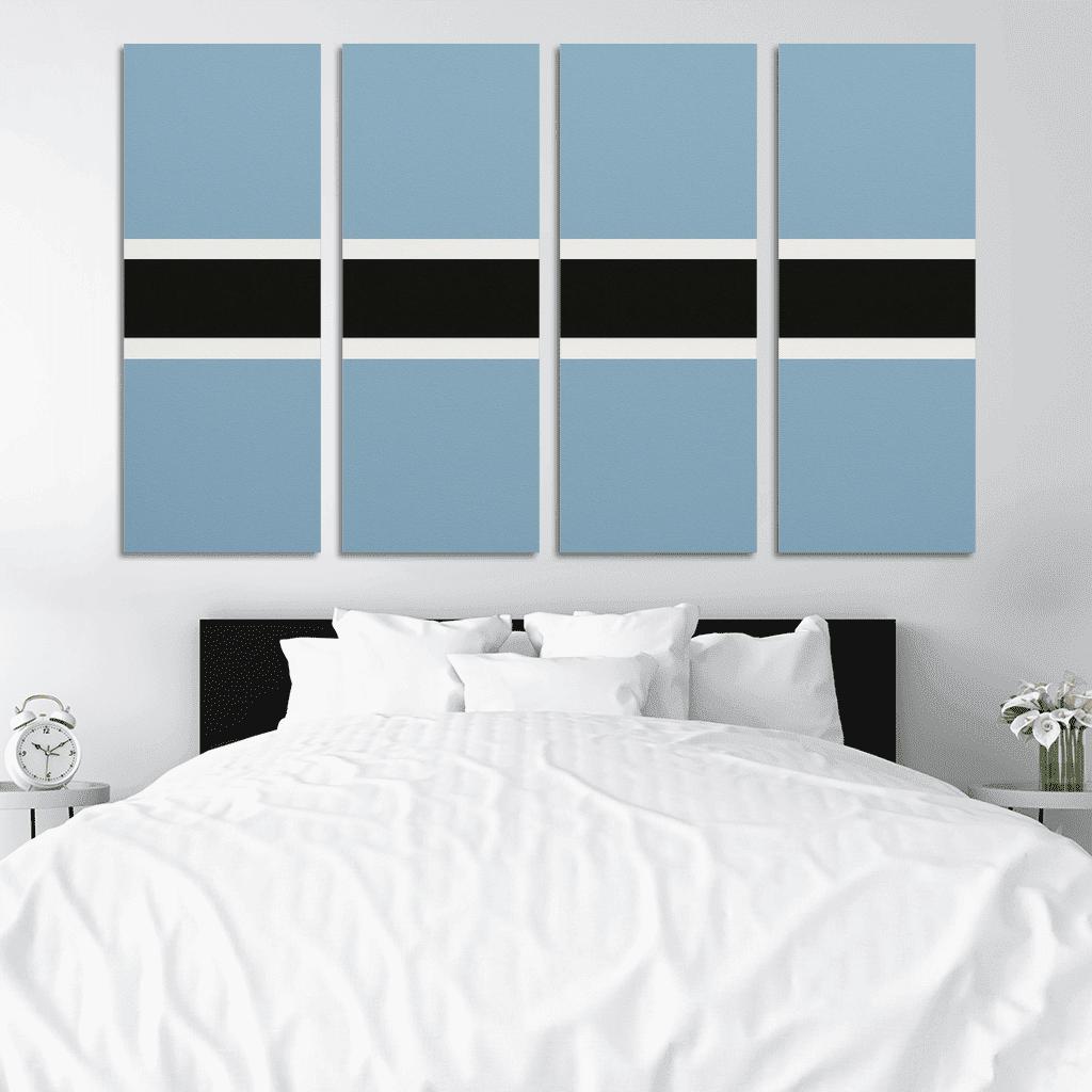 Quiet Resolve Minimalism The Flag Of Botswana custom paintings frame