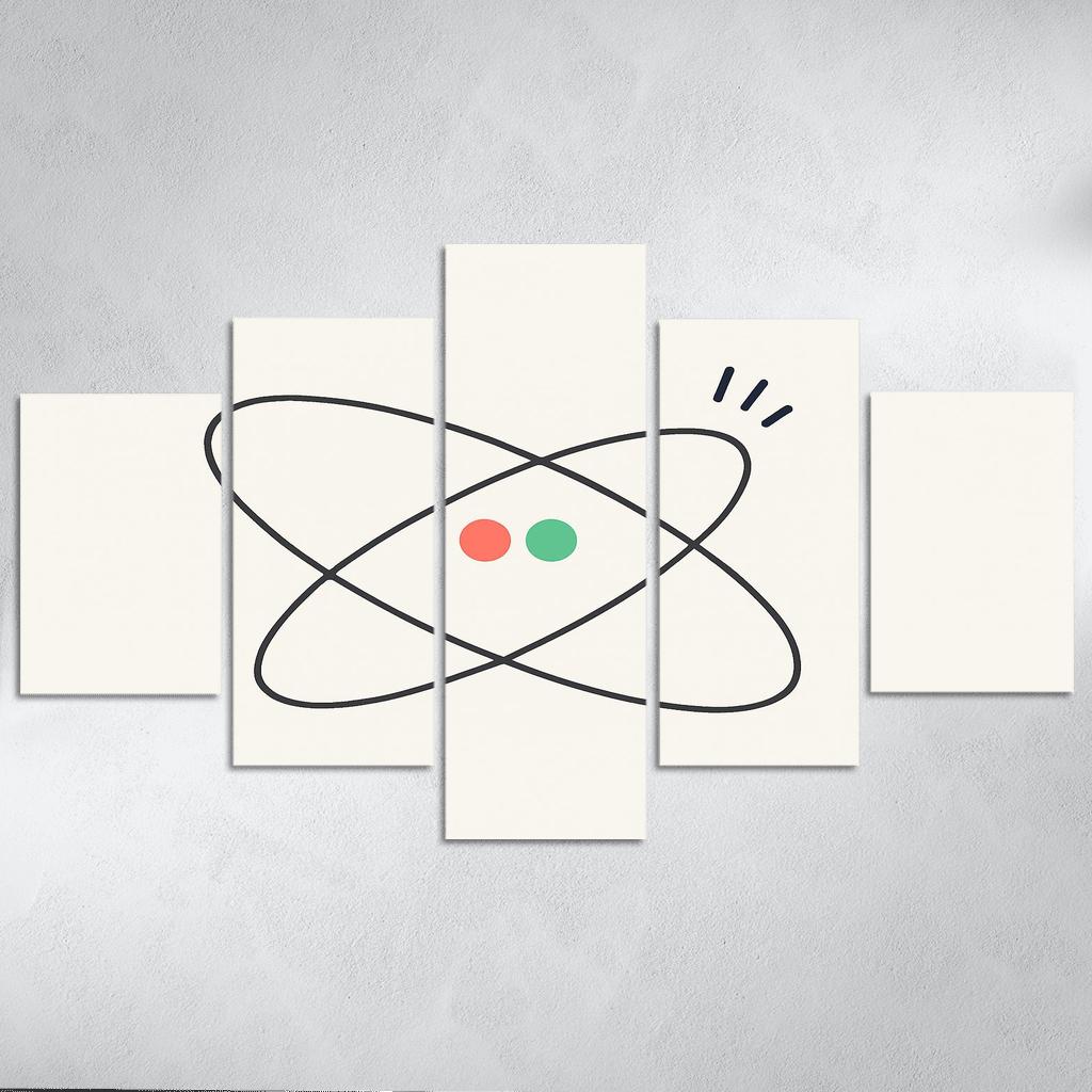 Quiet Orbit Dialogue abstract paintings frame