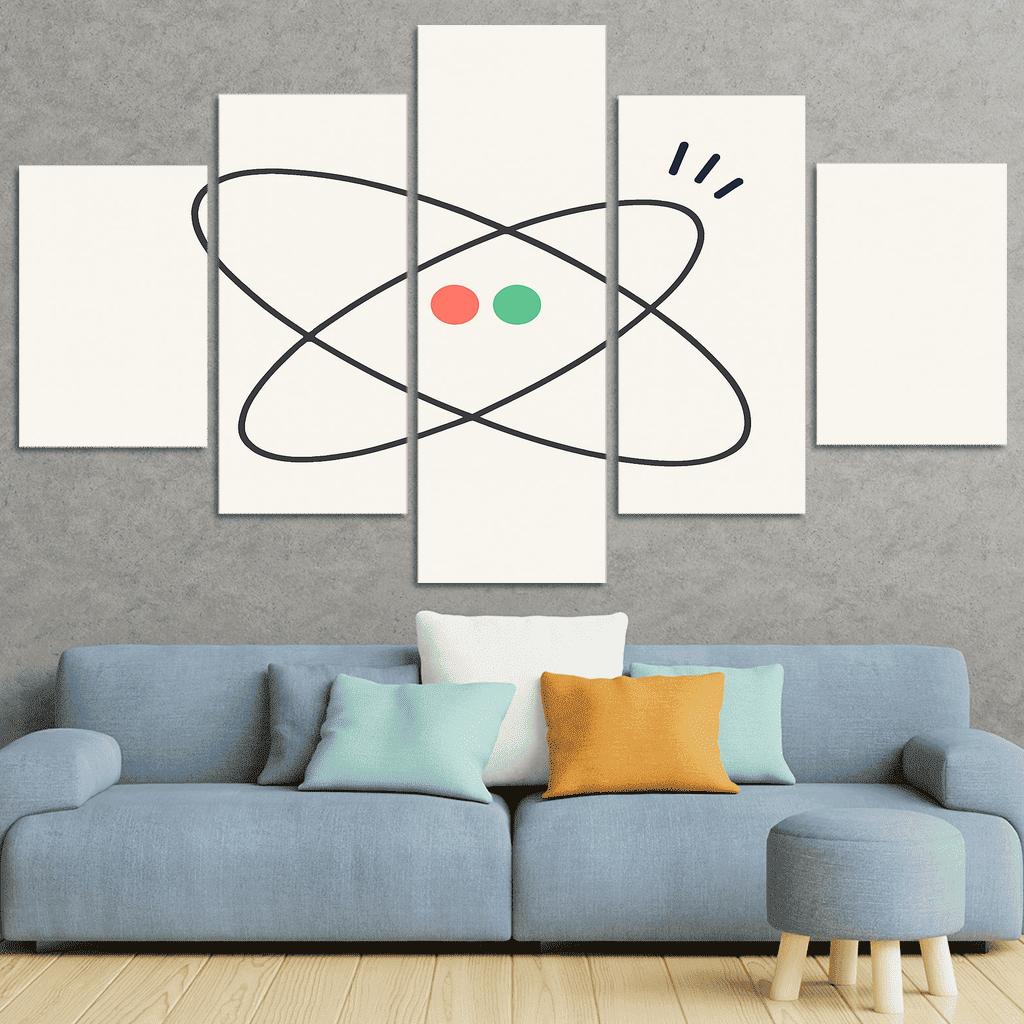 Quiet Orbit Dialogue abstract paintings frame