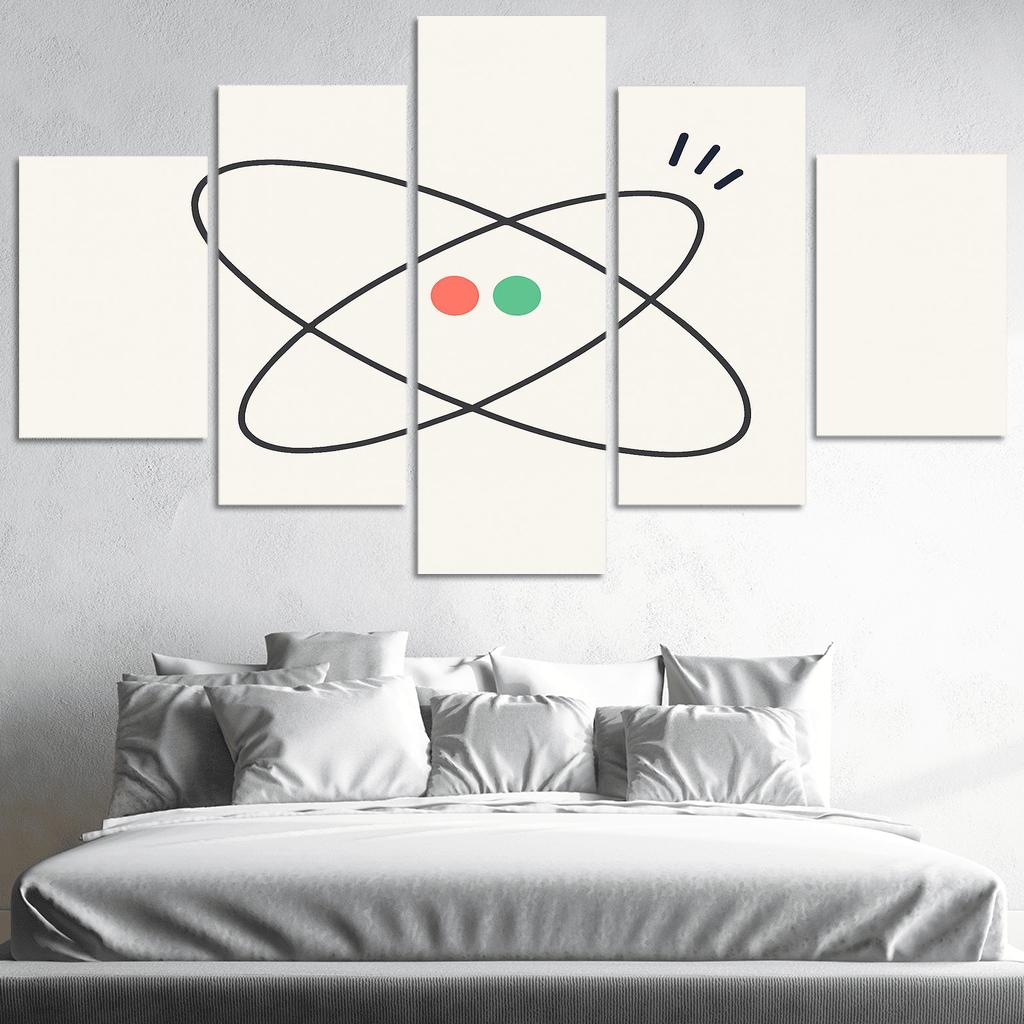 Quiet Orbit Dialogue abstract paintings frame