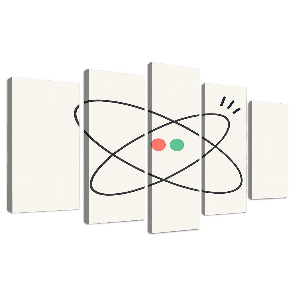 Quiet Orbit Dialogue abstract paintings frame