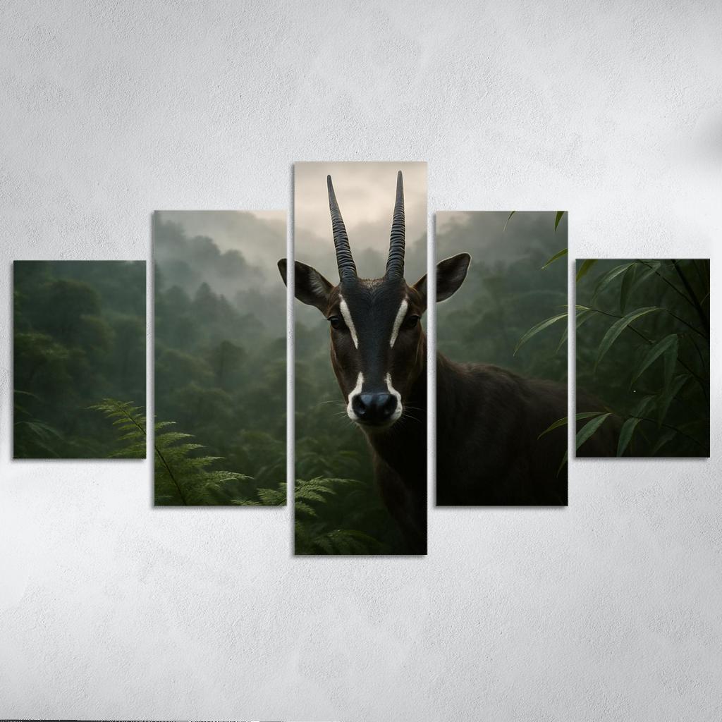 The Secretive Saola In The Misty Annamite Mountains wall decor