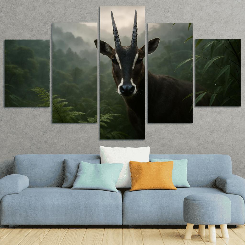 The Secretive Saola In The Misty Annamite Mountains wall decor