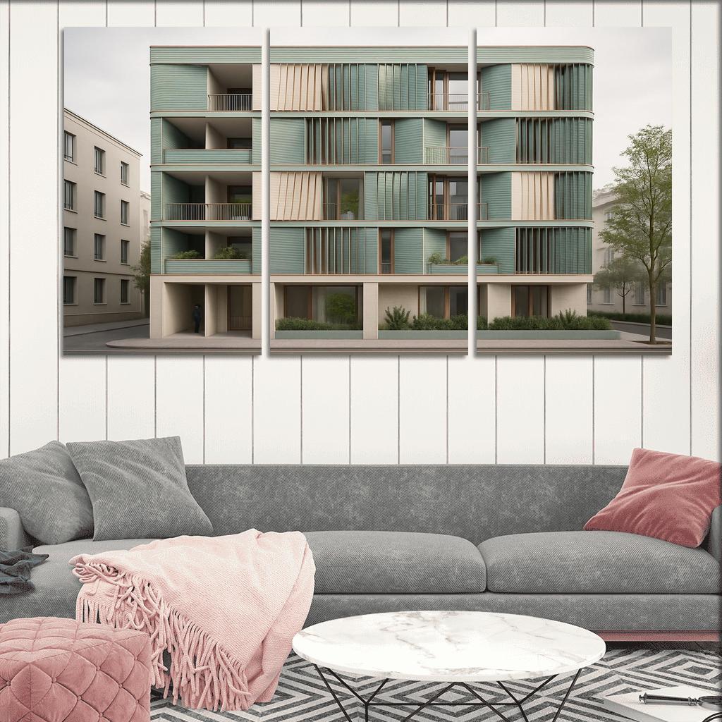 Tidal Breathing Facade Housing custom paintings frame