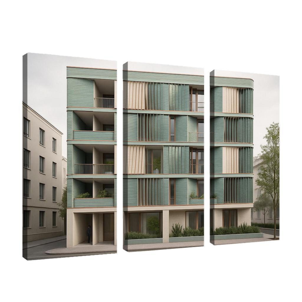 Tidal Breathing Facade Housing custom paintings frame