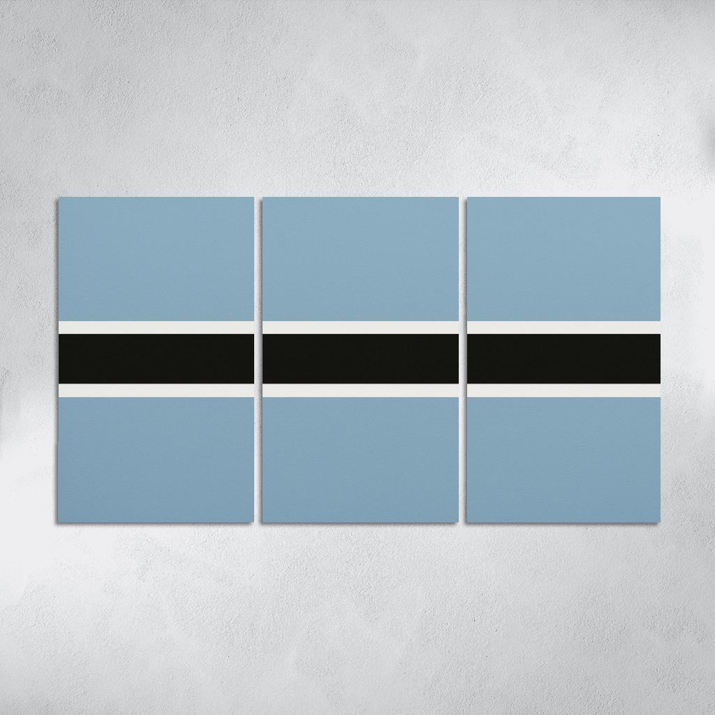 Quiet Resolve Minimalism The Flag Of Botswana custom paintings frame