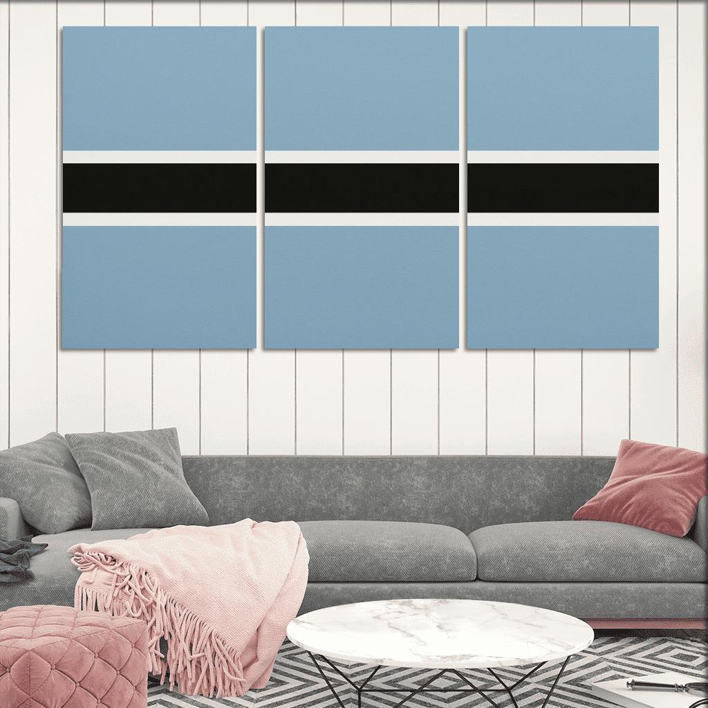 Quiet Resolve Minimalism The Flag Of Botswana custom paintings frame