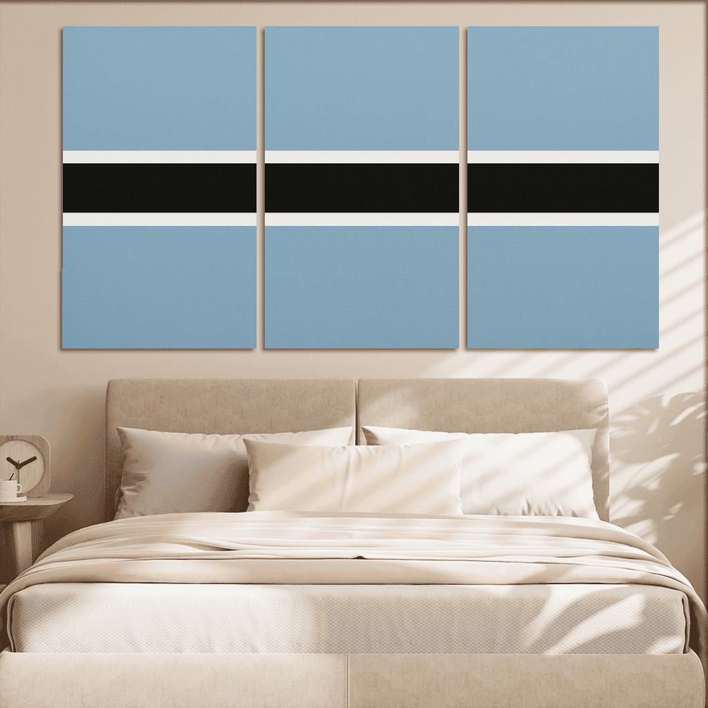 Quiet Resolve Minimalism The Flag Of Botswana custom paintings frame
