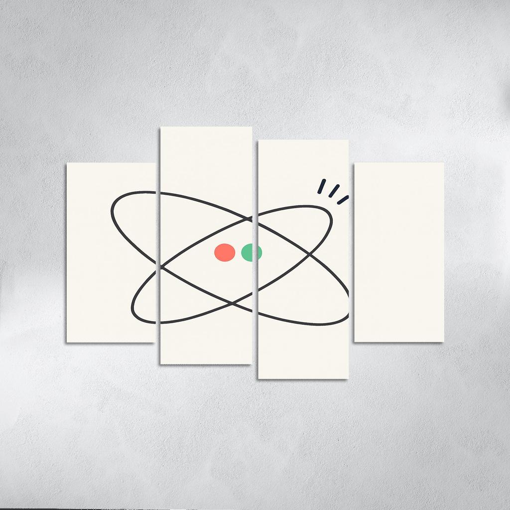 Quiet Orbit Dialogue abstract paintings frame