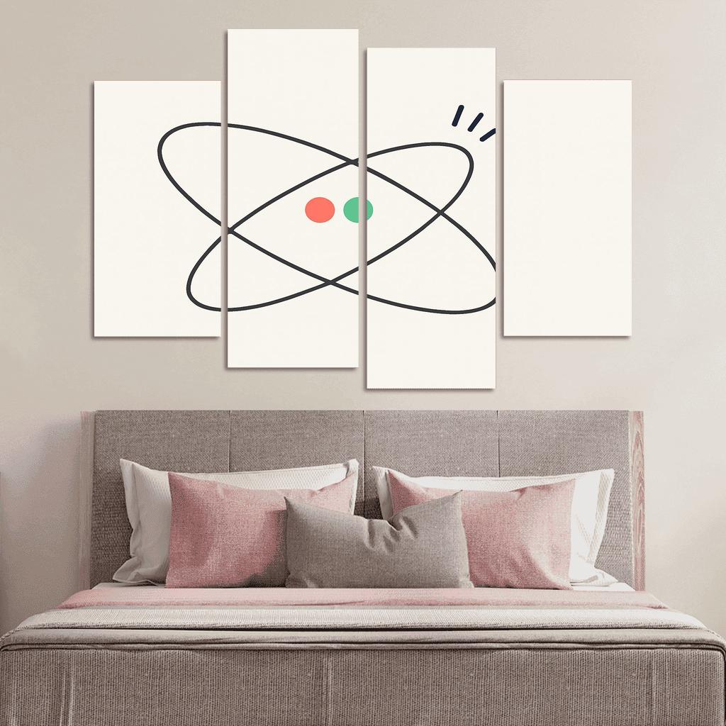 Quiet Orbit Dialogue abstract paintings frame