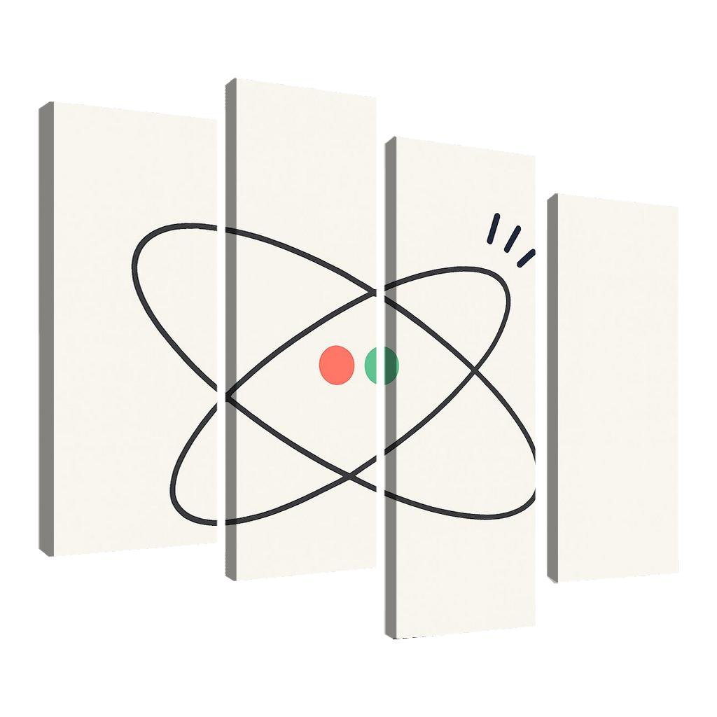 Quiet Orbit Dialogue abstract paintings frame