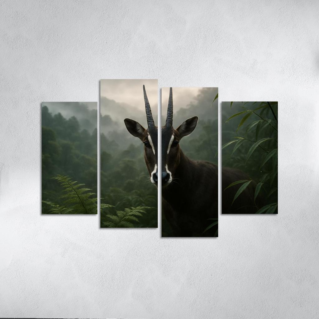 The Secretive Saola In The Misty Annamite Mountains wall decor