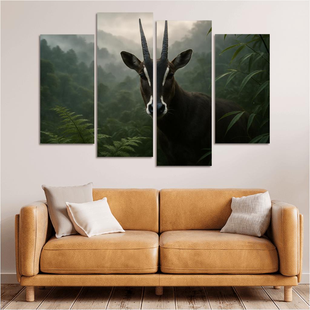 The Secretive Saola In The Misty Annamite Mountains wall decor