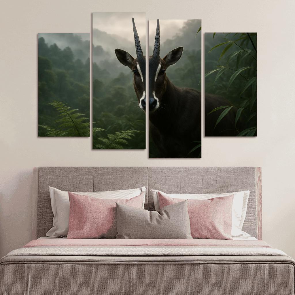The Secretive Saola In The Misty Annamite Mountains wall decor