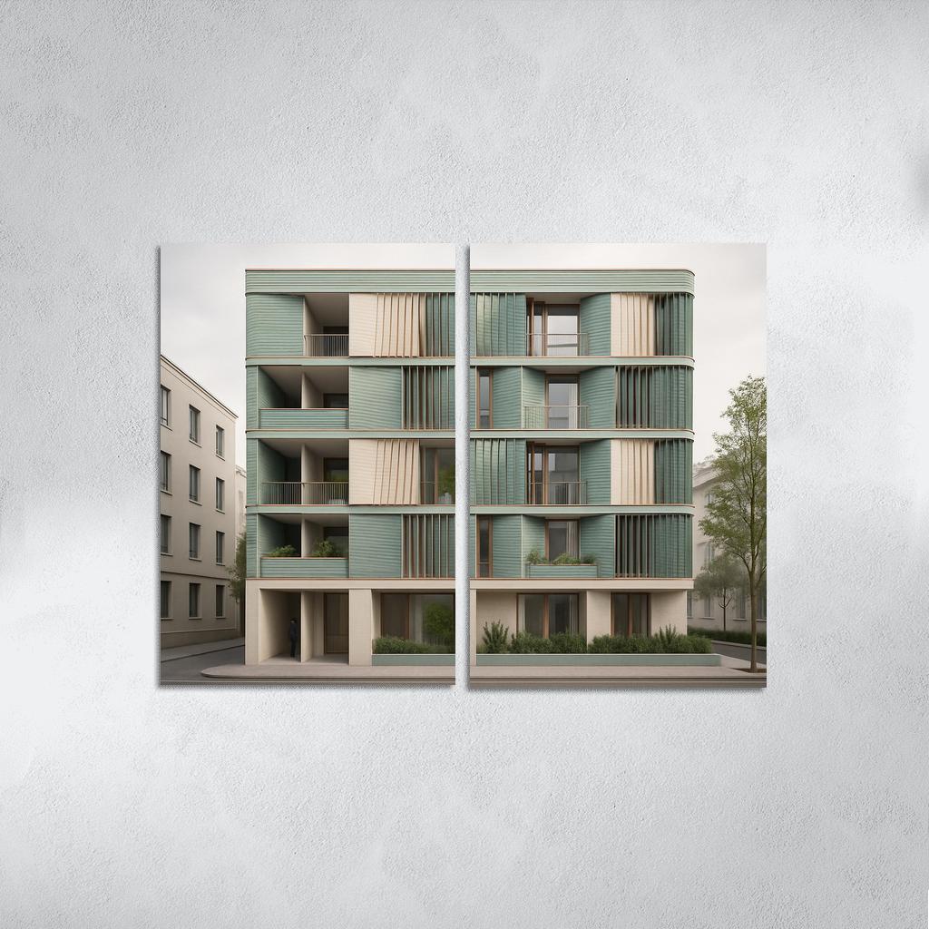 Tidal Breathing Facade Housing custom paintings frame