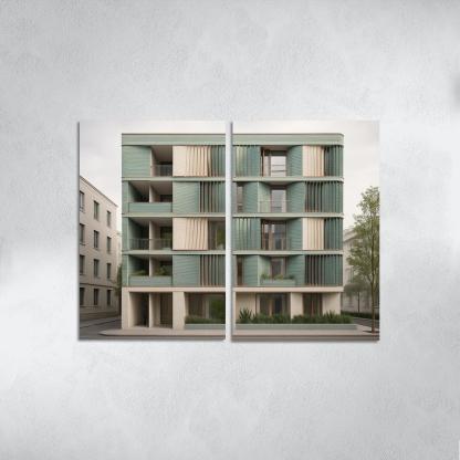 Tidal Breathing Facade Housing custom paintings frame