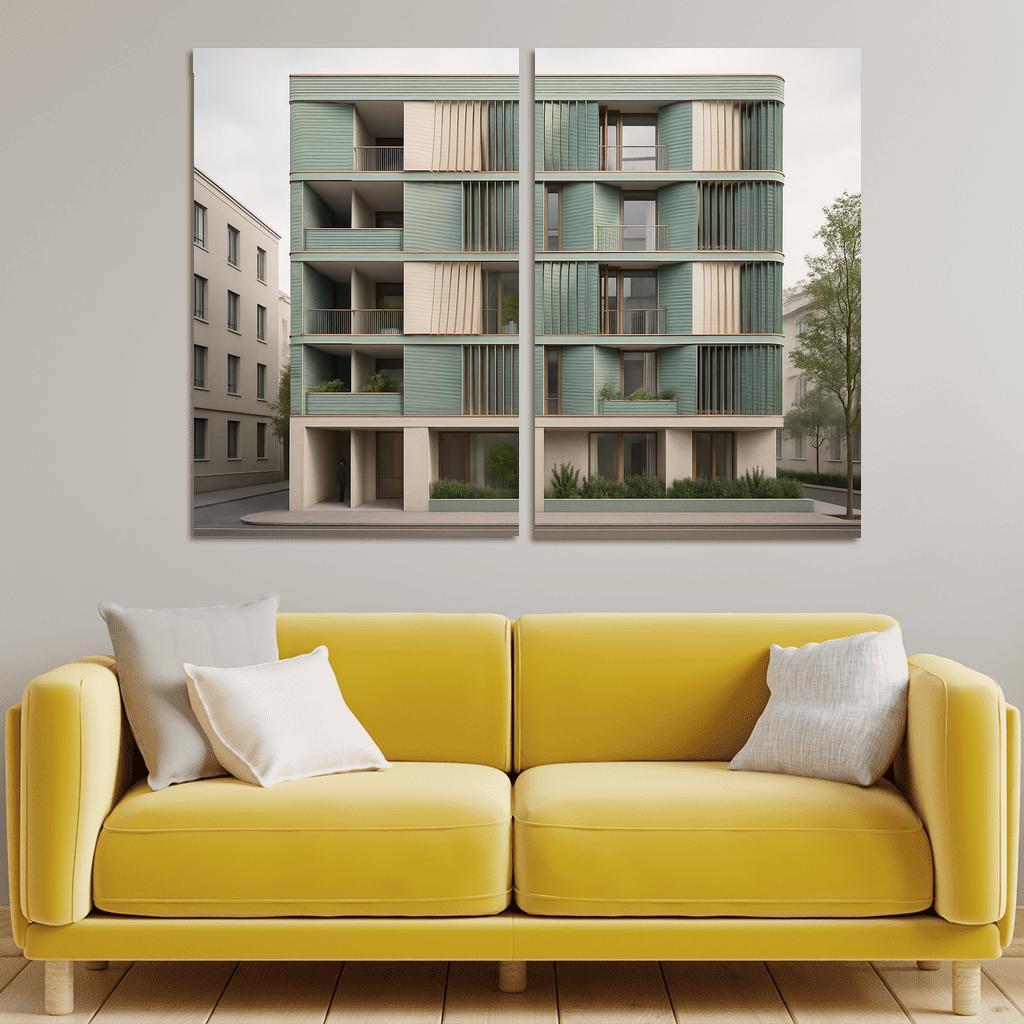 Tidal Breathing Facade Housing custom paintings frame