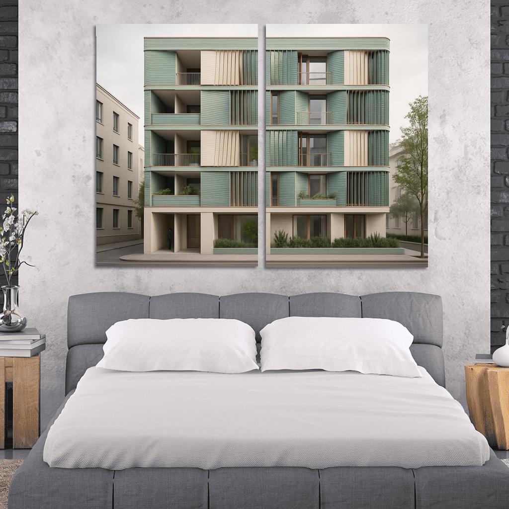 Tidal Breathing Facade Housing custom paintings frame