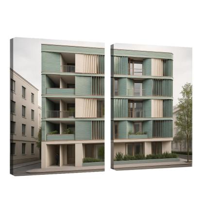 Tidal Breathing Facade Housing custom paintings frame