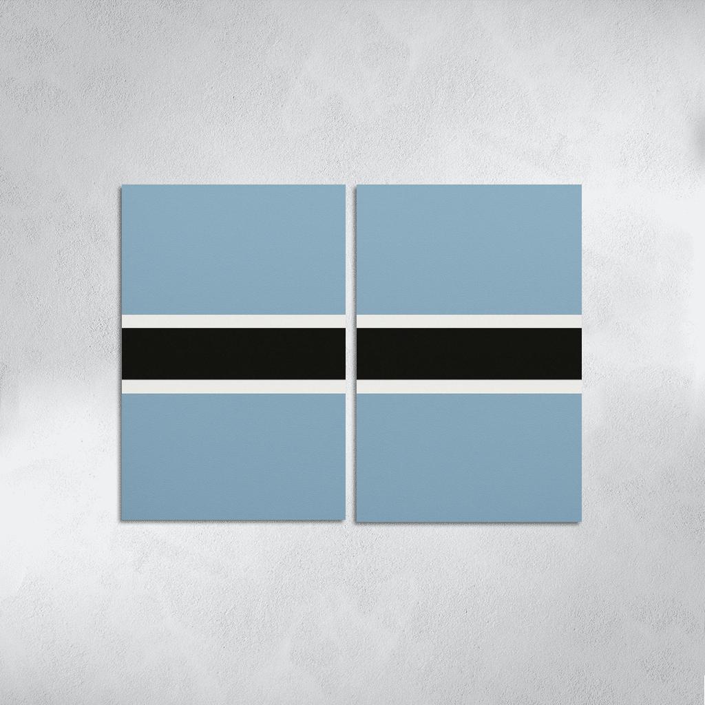 Quiet Resolve Minimalism The Flag Of Botswana custom paintings frame
