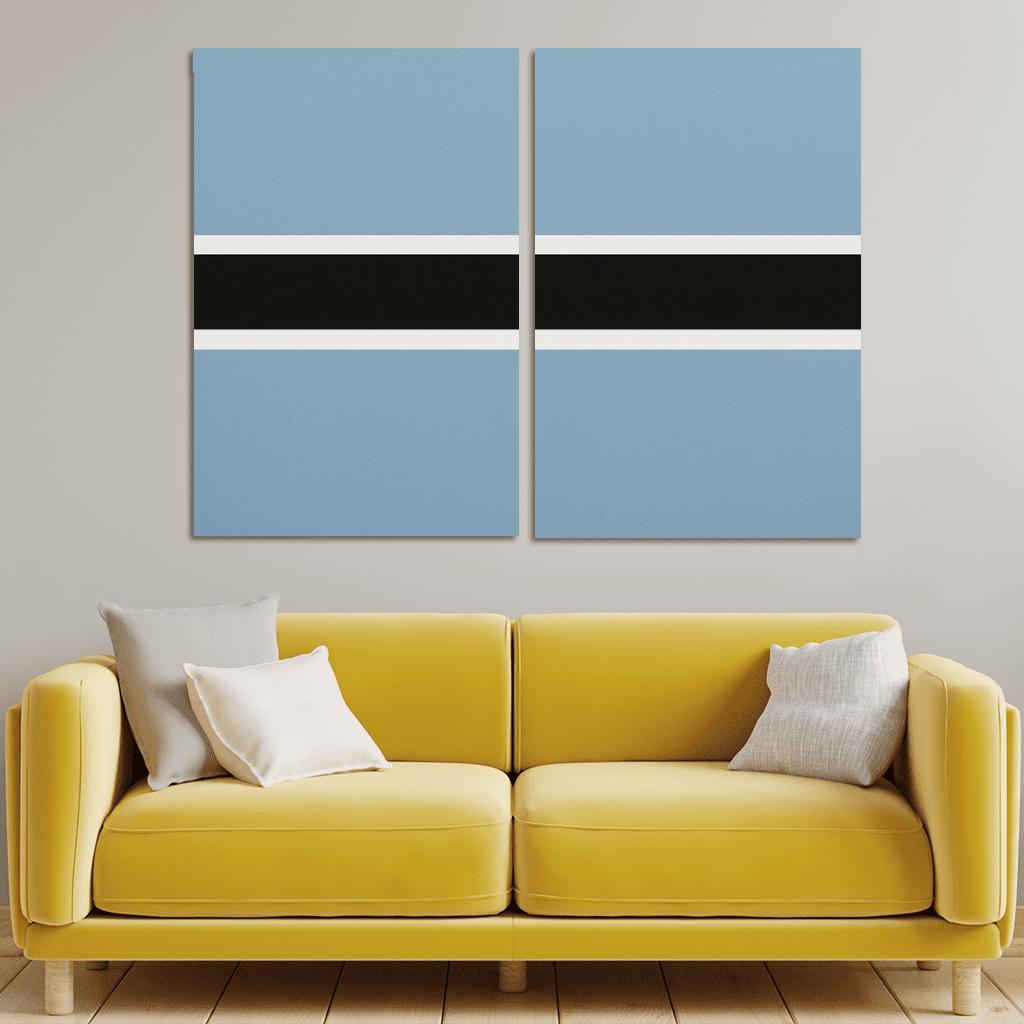 Quiet Resolve Minimalism The Flag Of Botswana custom paintings frame