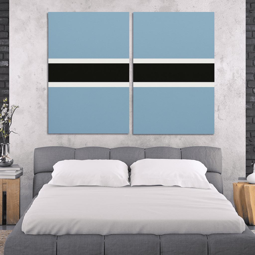 Quiet Resolve Minimalism The Flag Of Botswana custom paintings frame