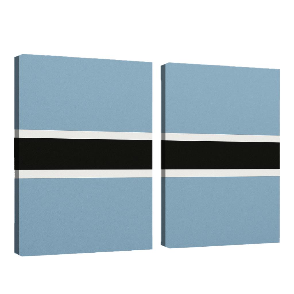 Quiet Resolve Minimalism The Flag Of Botswana custom paintings frame