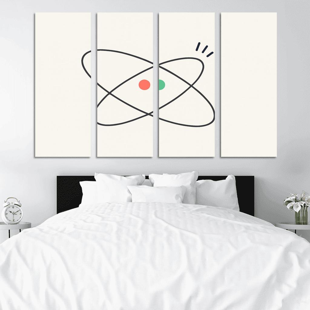Quiet Orbit Dialogue abstract paintings frame