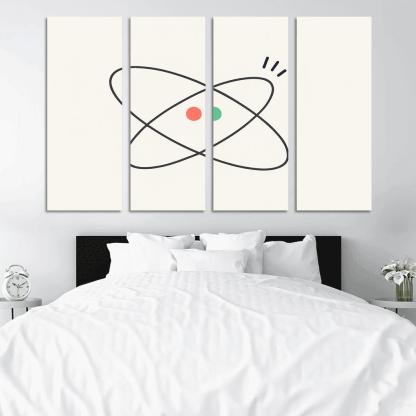 Quiet Orbit Dialogue abstract paintings frame