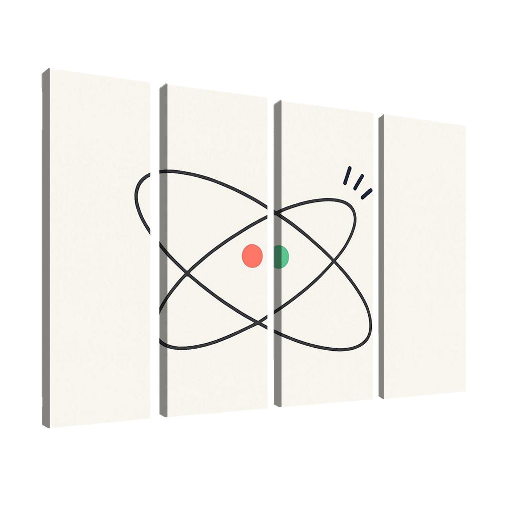 Quiet Orbit Dialogue abstract paintings frame