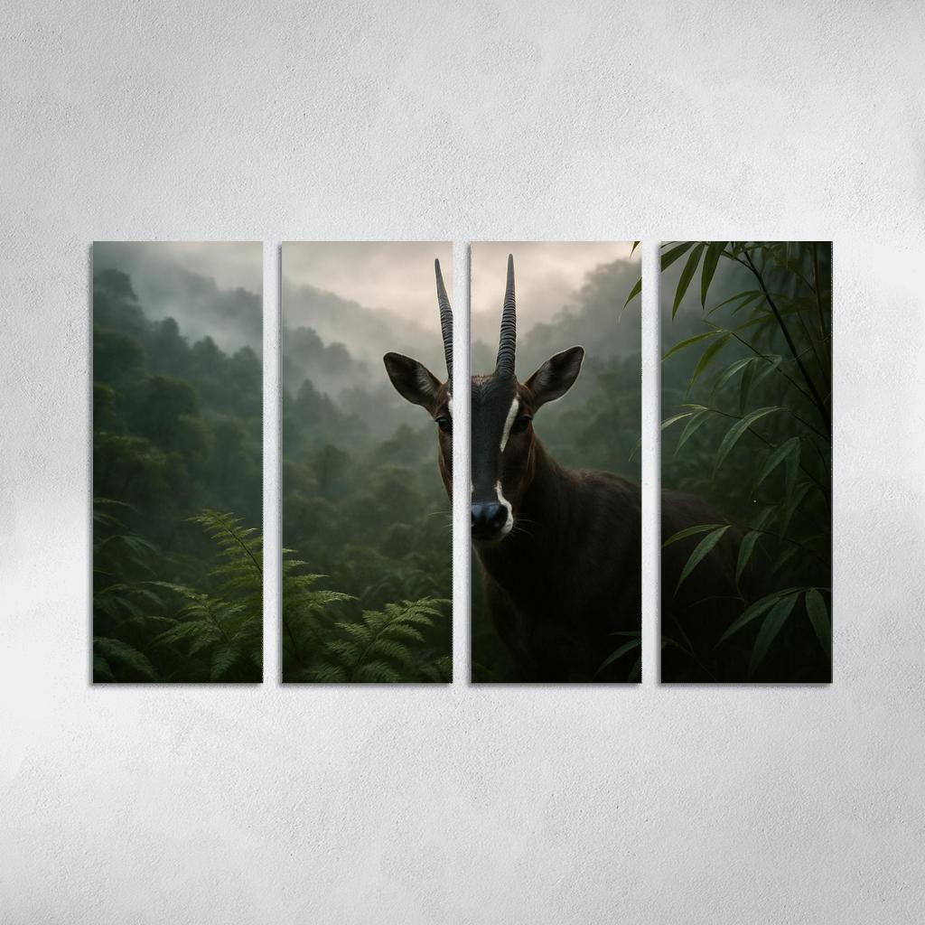 The Secretive Saola In The Misty Annamite Mountains wall decor