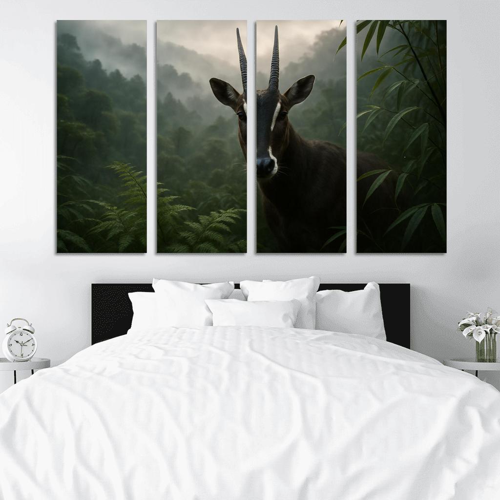 The Secretive Saola In The Misty Annamite Mountains wall decor