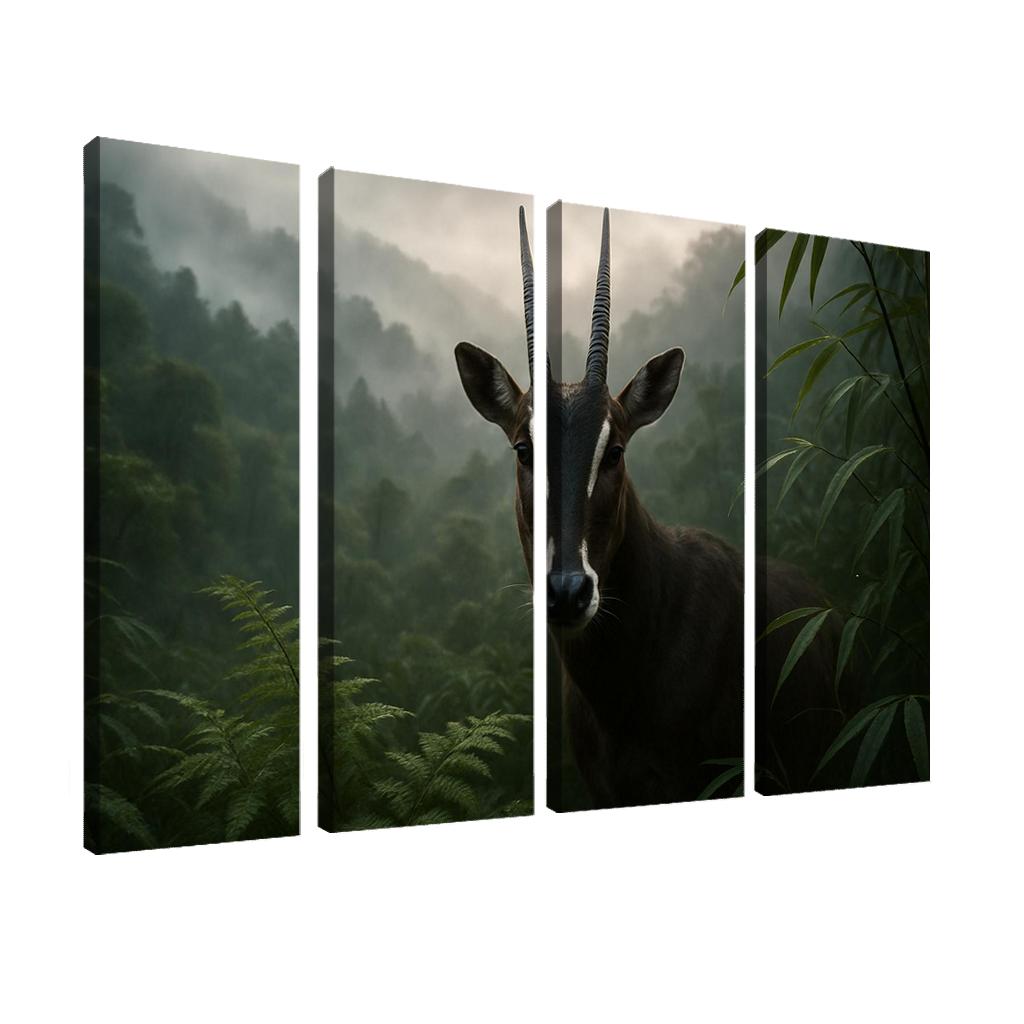 The Secretive Saola In The Misty Annamite Mountains wall decor