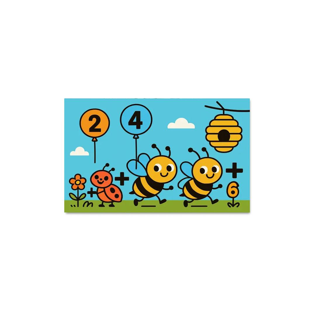 The Honeybee Math Parade wall art