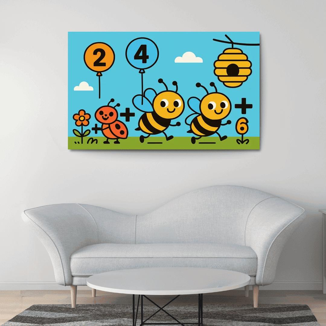 The Honeybee Math Parade wall art