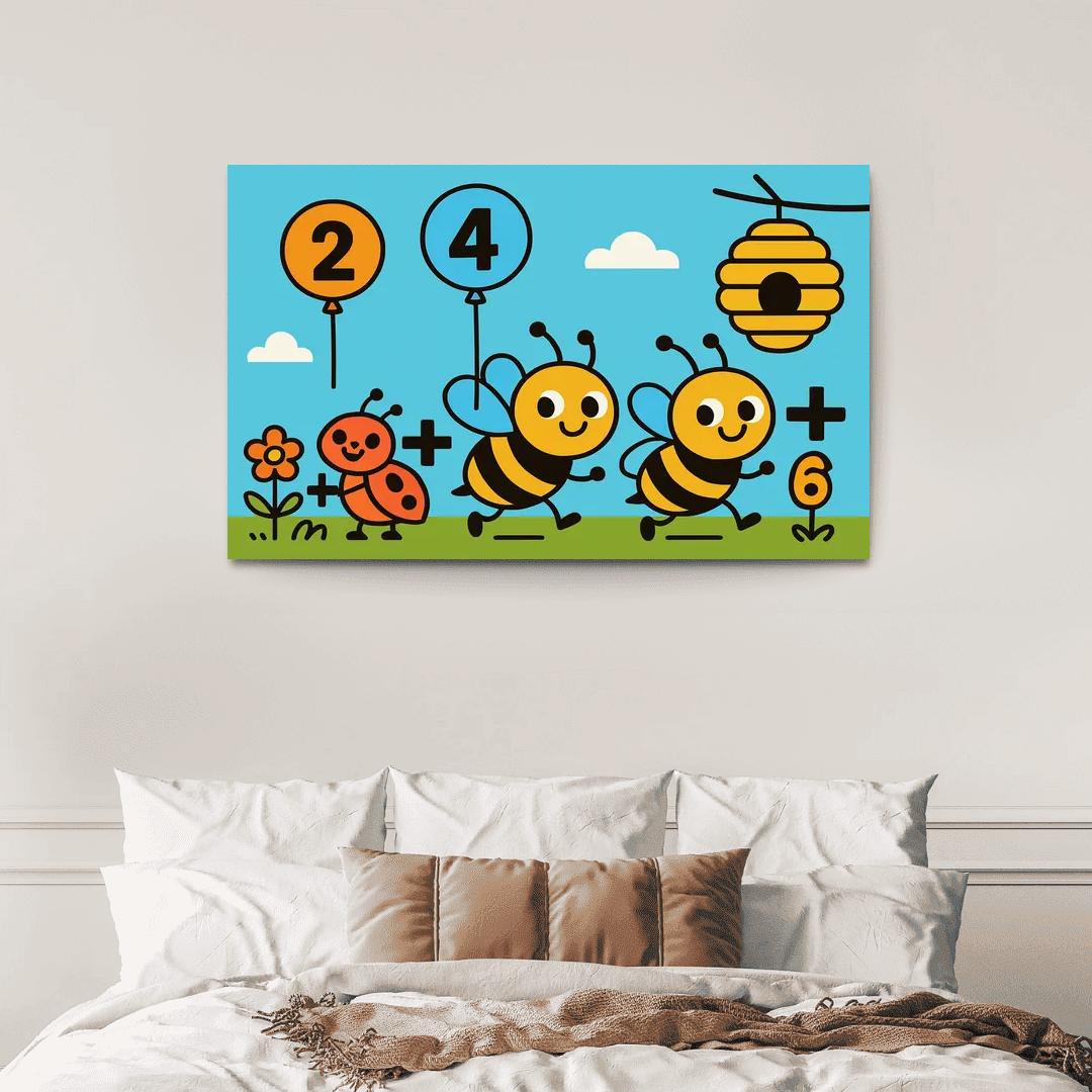 The Honeybee Math Parade wall art