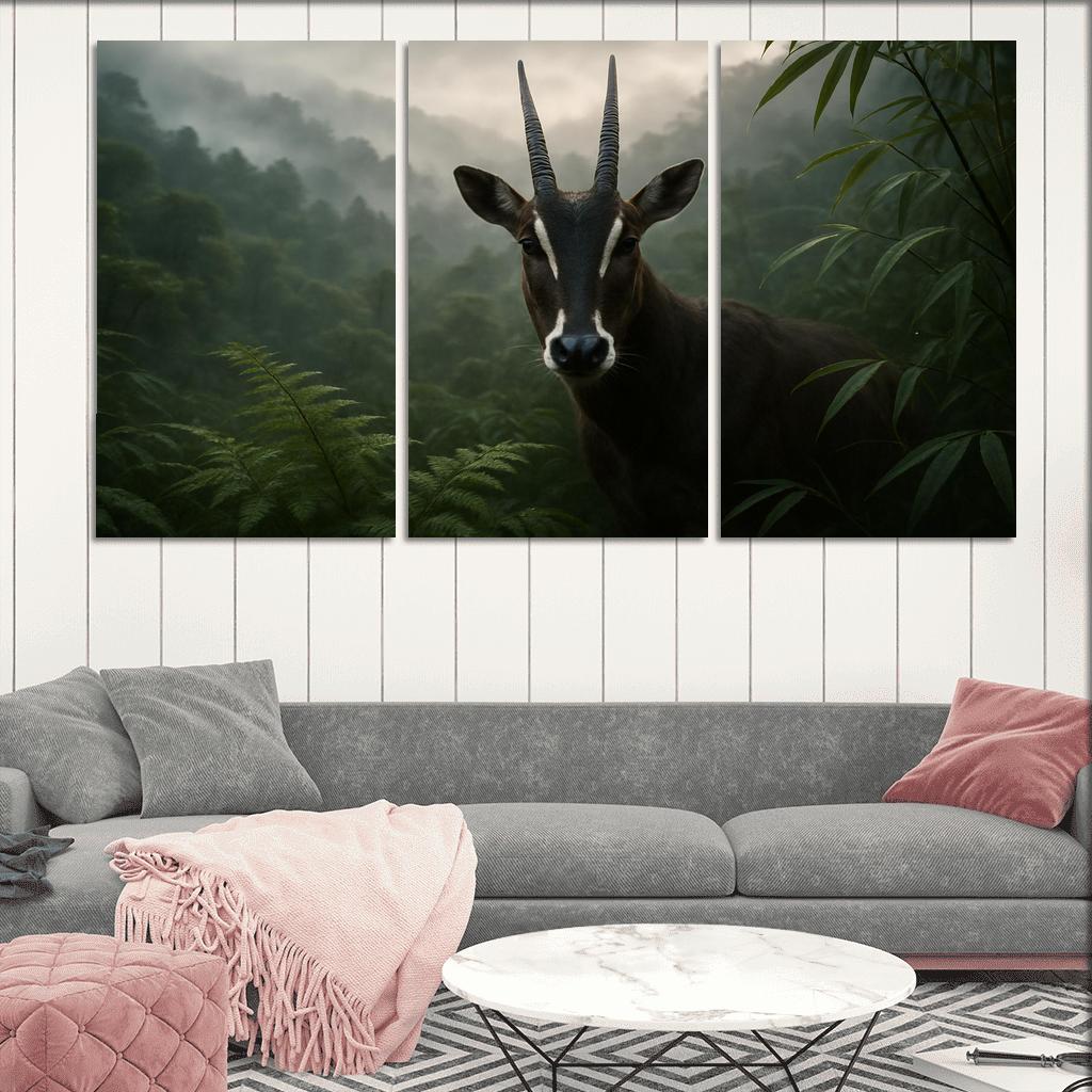The Secretive Saola In The Misty Annamite Mountains wall decor