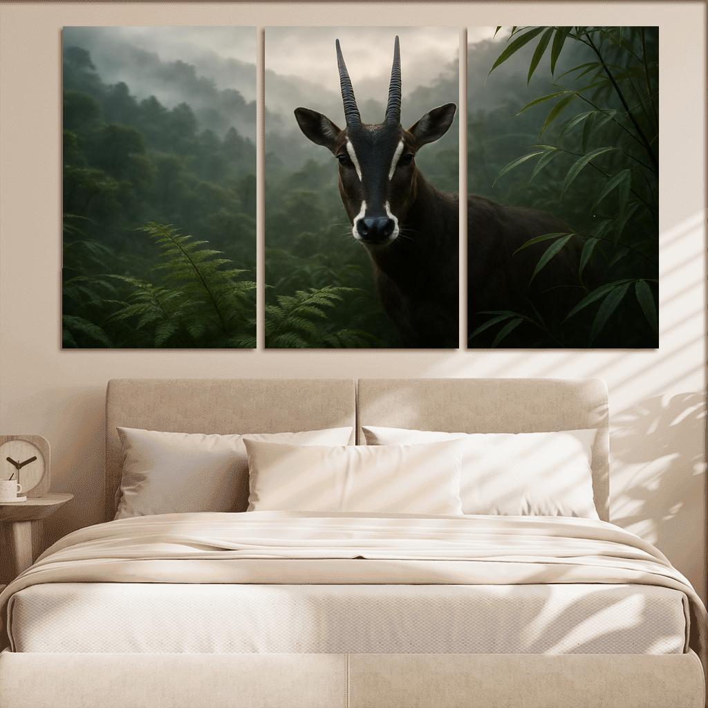 The Secretive Saola In The Misty Annamite Mountains wall decor