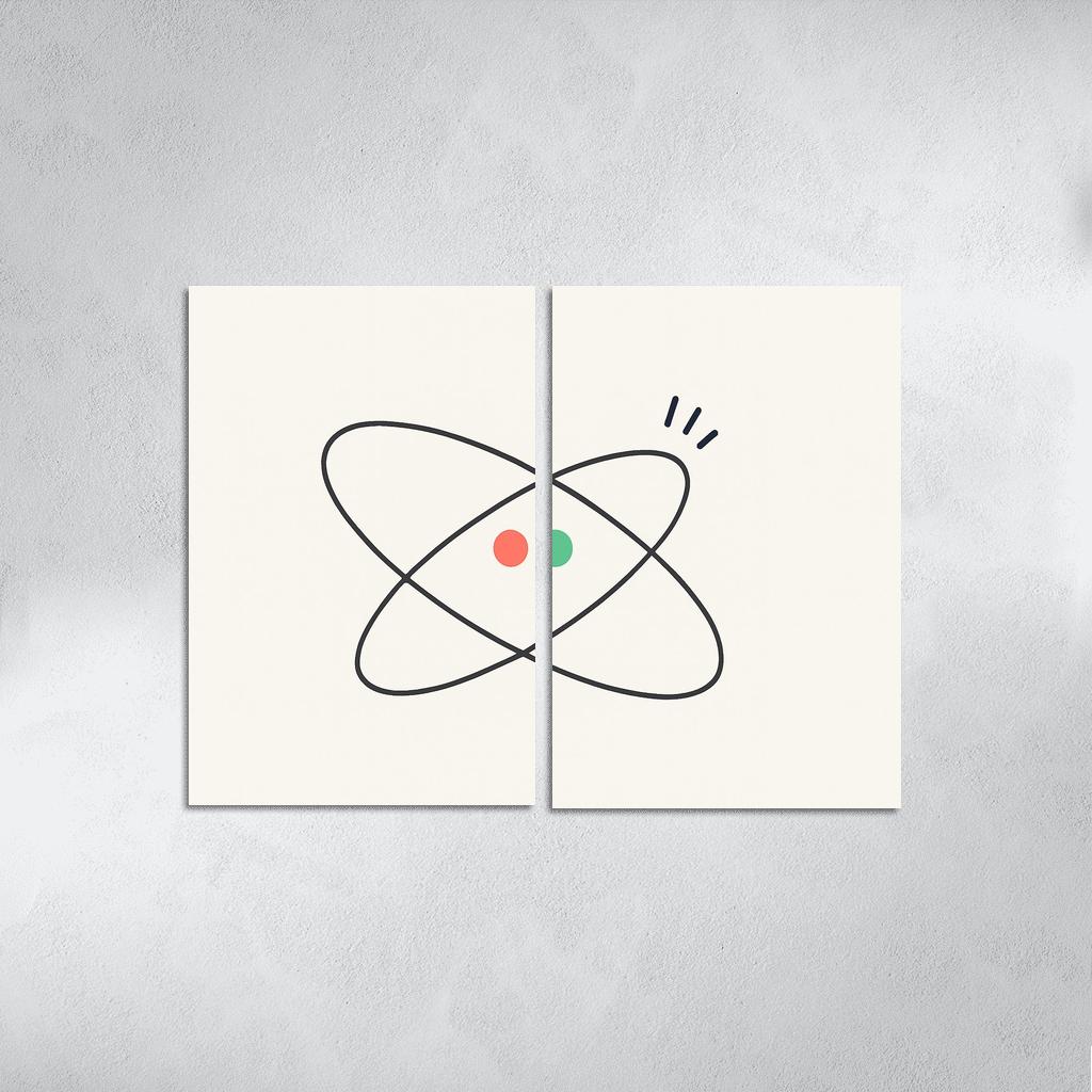 Quiet Orbit Dialogue abstract paintings frame