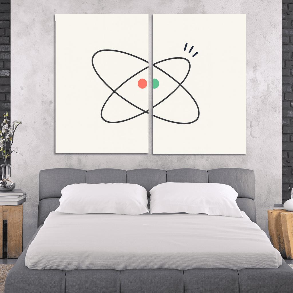 Quiet Orbit Dialogue abstract paintings frame