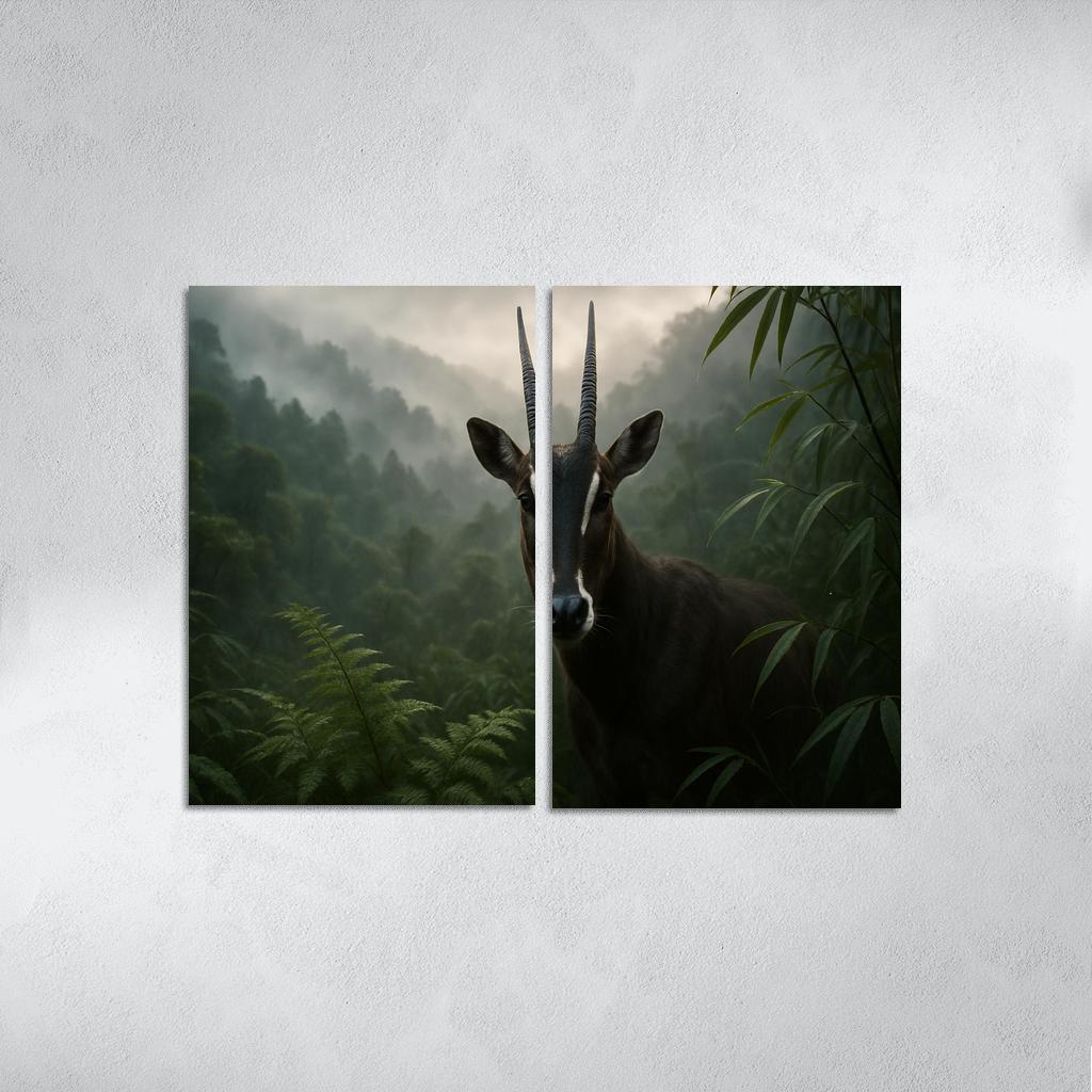 The Secretive Saola In The Misty Annamite Mountains wall decor