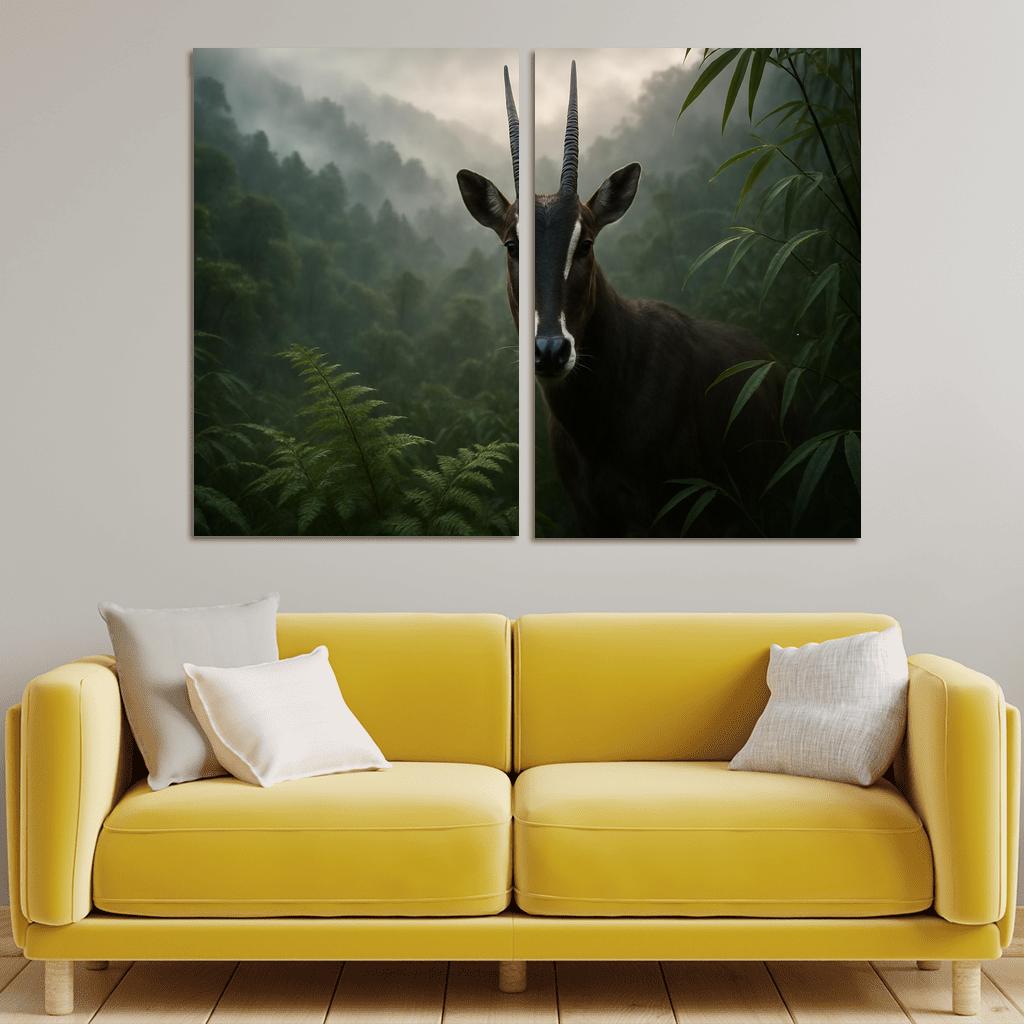 The Secretive Saola In The Misty Annamite Mountains wall decor