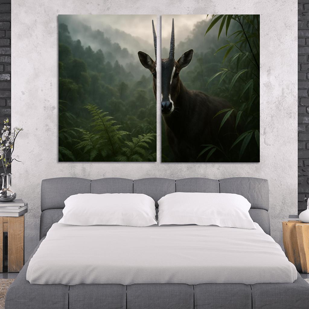 The Secretive Saola In The Misty Annamite Mountains wall decor