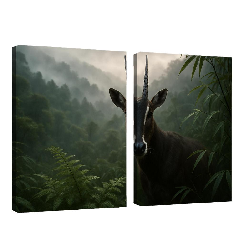 The Secretive Saola In The Misty Annamite Mountains wall decor