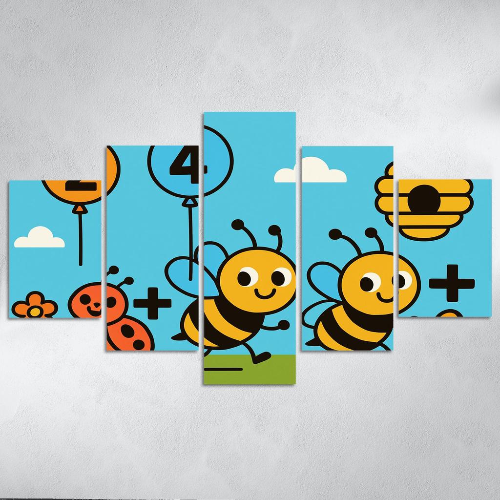 The Honeybee Math Parade wall art