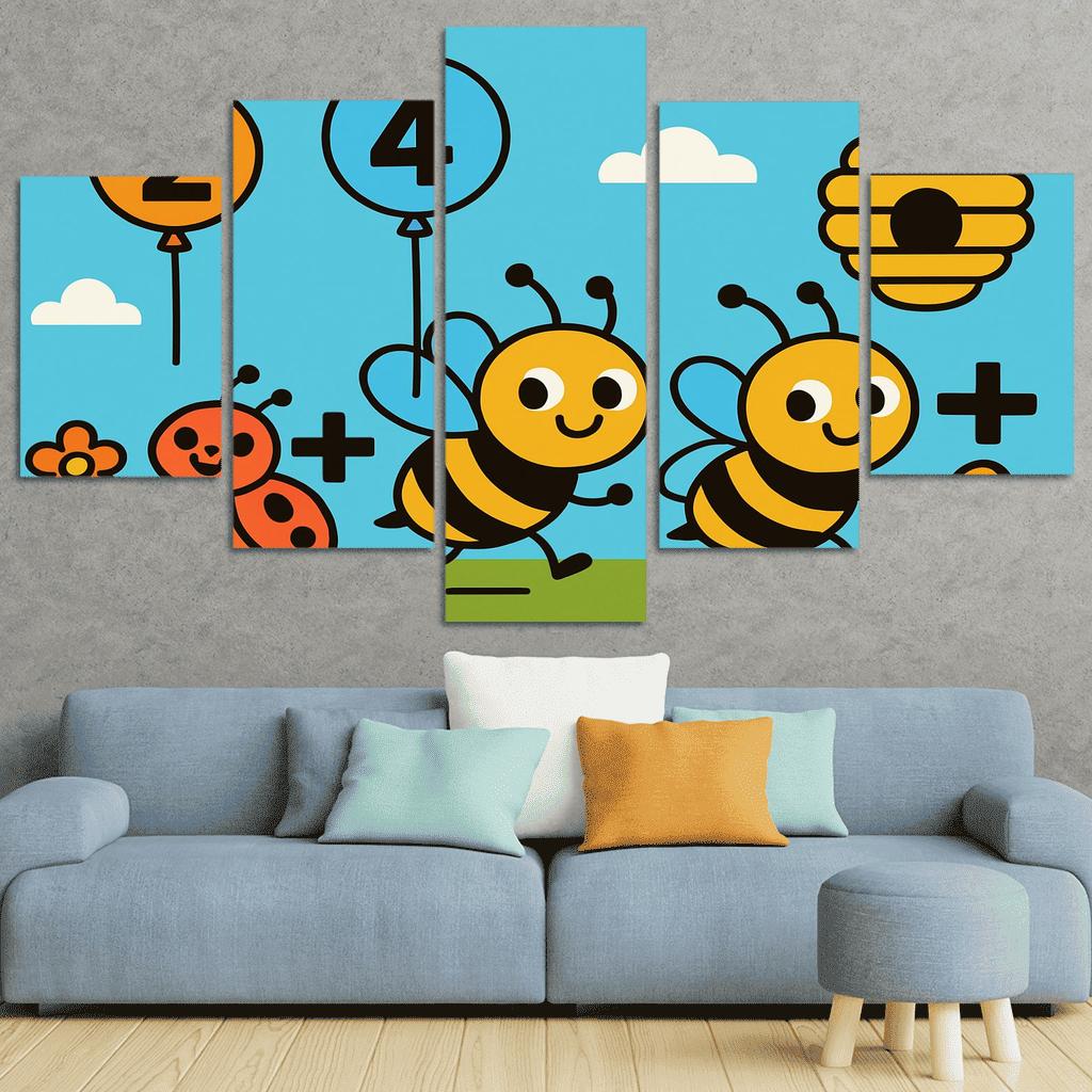 The Honeybee Math Parade wall art