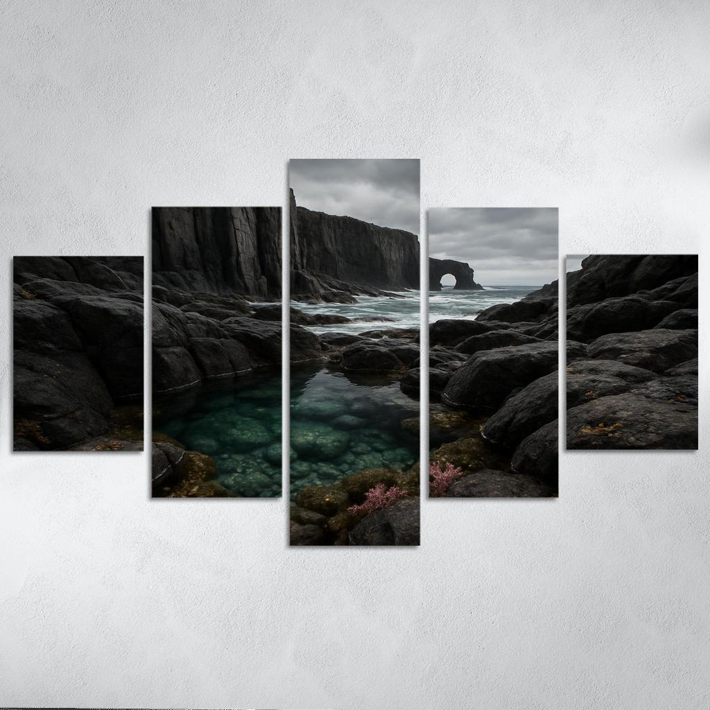 Basalt Cliff Tide Pool Sanctuary premium artwork frames