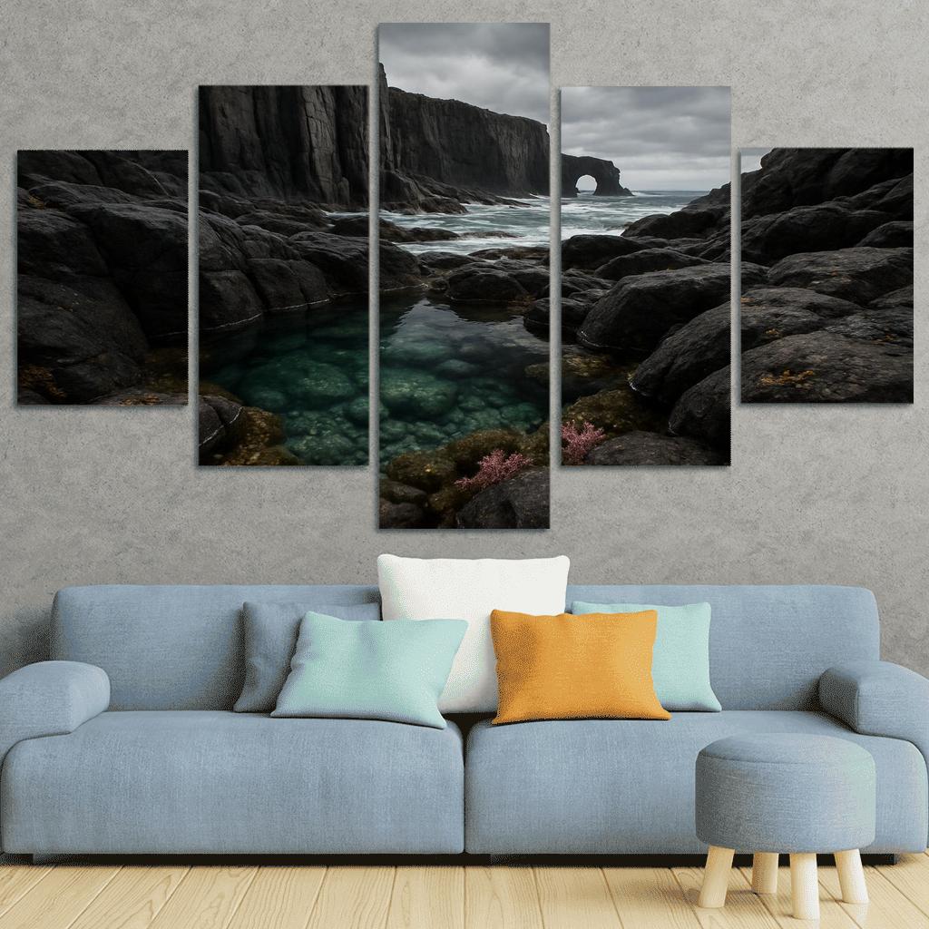Basalt Cliff Tide Pool Sanctuary premium artwork frames