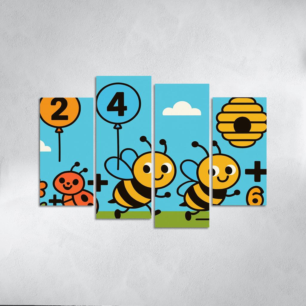 The Honeybee Math Parade wall art