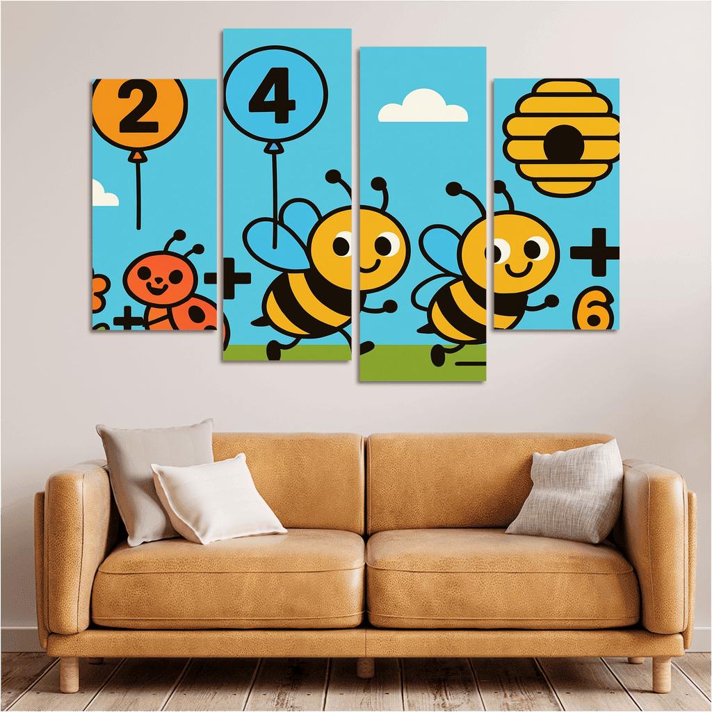 The Honeybee Math Parade wall art
